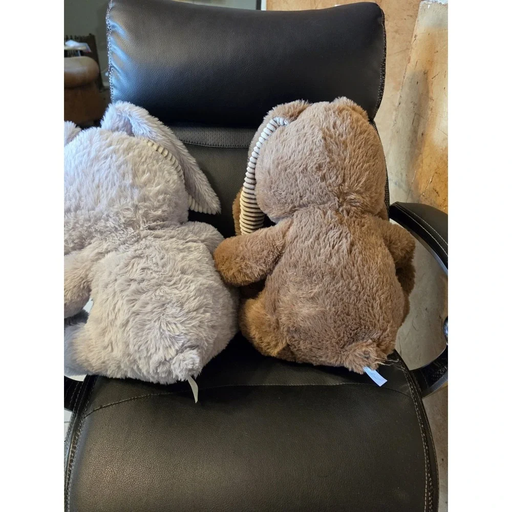 2-‎ Homerbest Easter Bunnies Rabbit Gray & Brown Plush Stuffed Animal 16